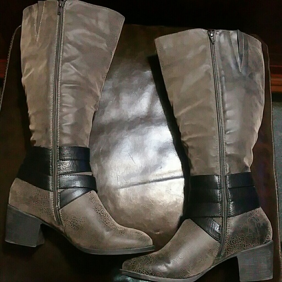 UNR8ED Shoes Womens Brown Unr8ed Riding Boots Szm Big Calf Poshmark